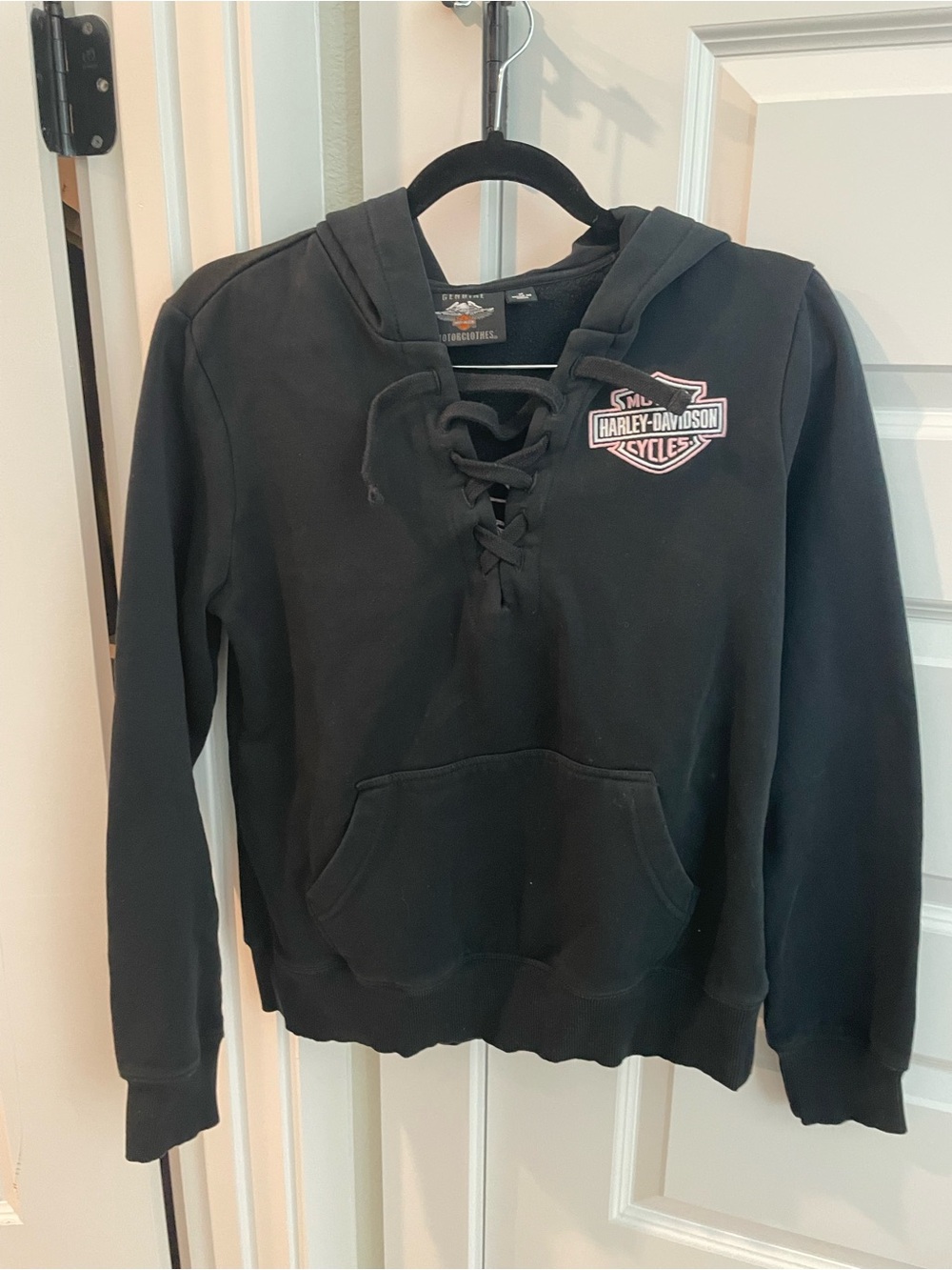 Harley-Davidson Black Pullover Hoodie with Winged Logo